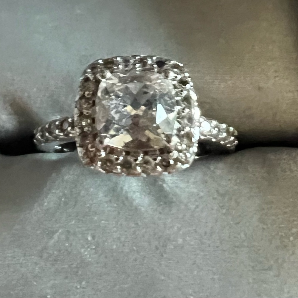 White Sapphire Engagement Ring